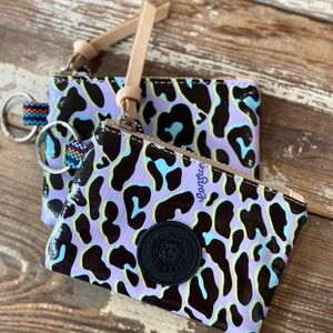 Consuela lavender leopard keychain
